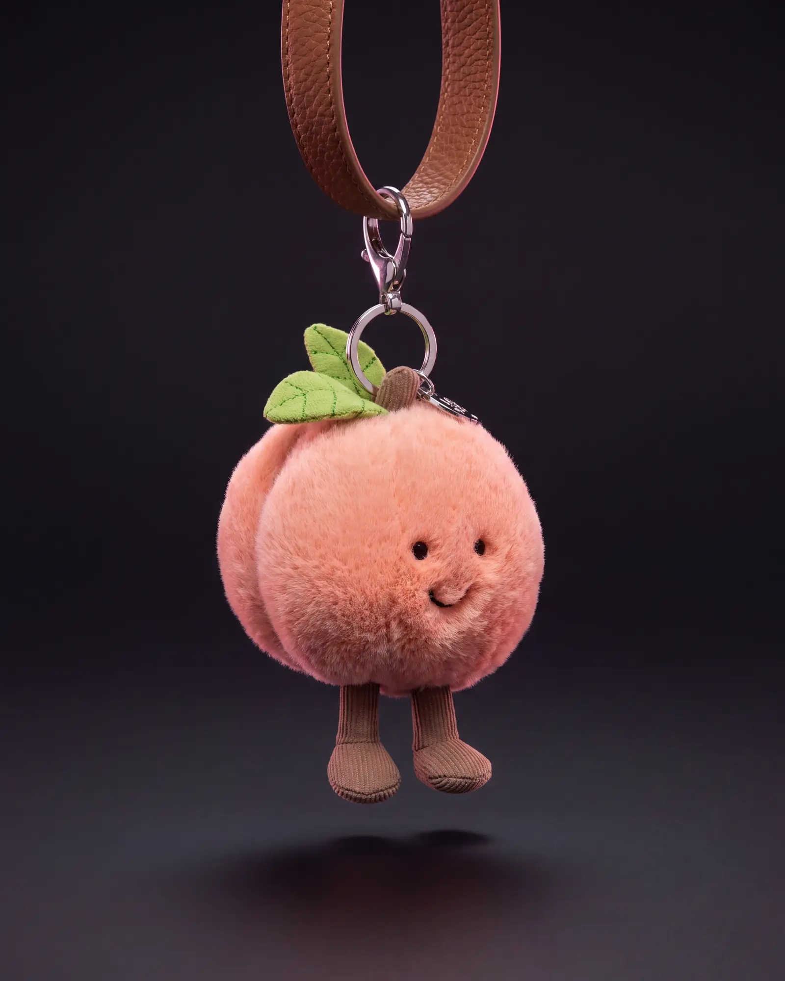 Amuseables Peach Bag Charm, a second view.