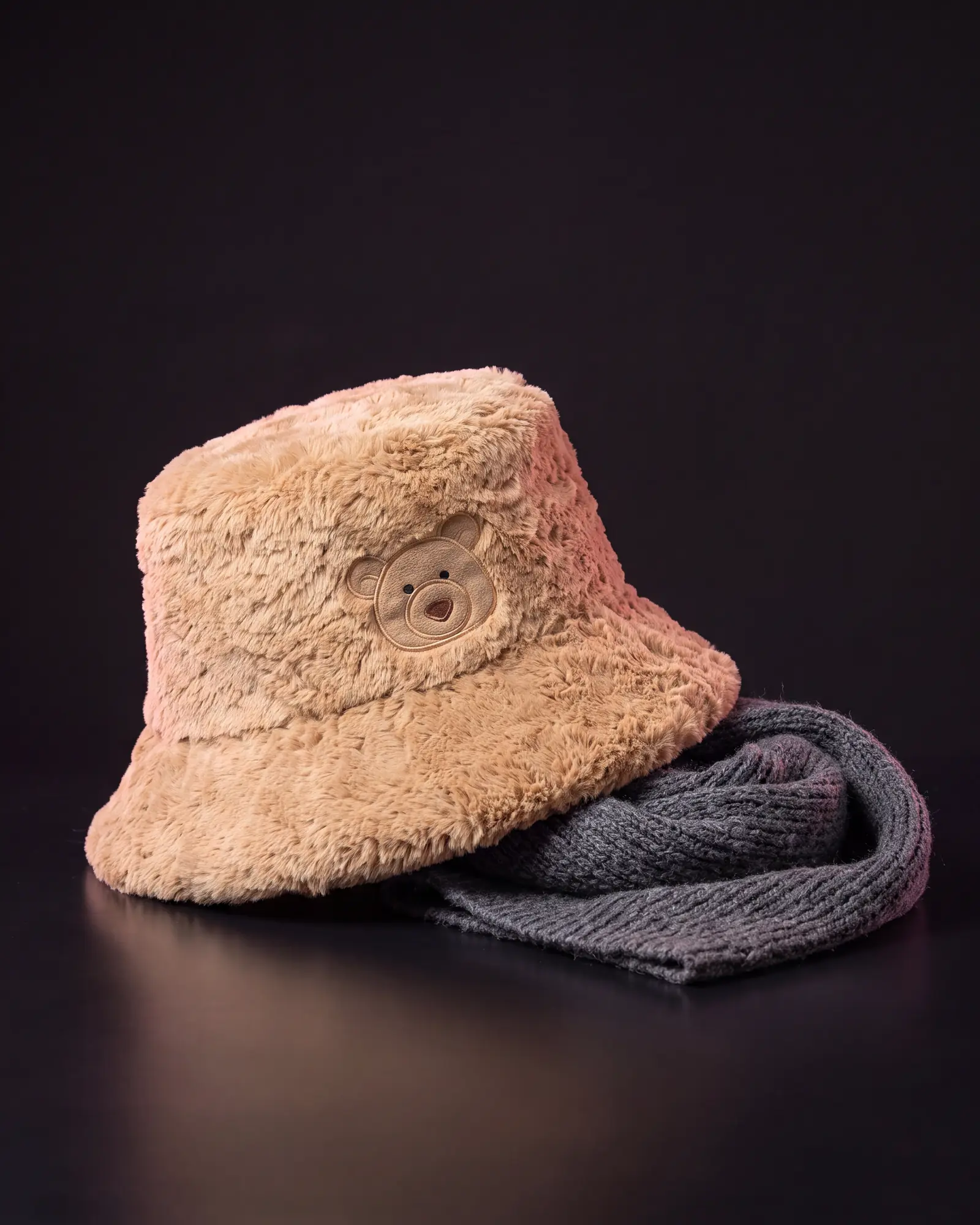 Bartholomew Bear Fluffleshade Hat, a second view.