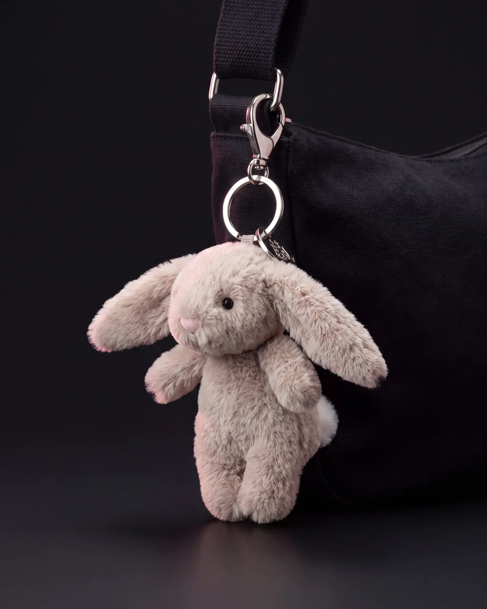Bashful Bunny Beige Bag Charm, a second view.