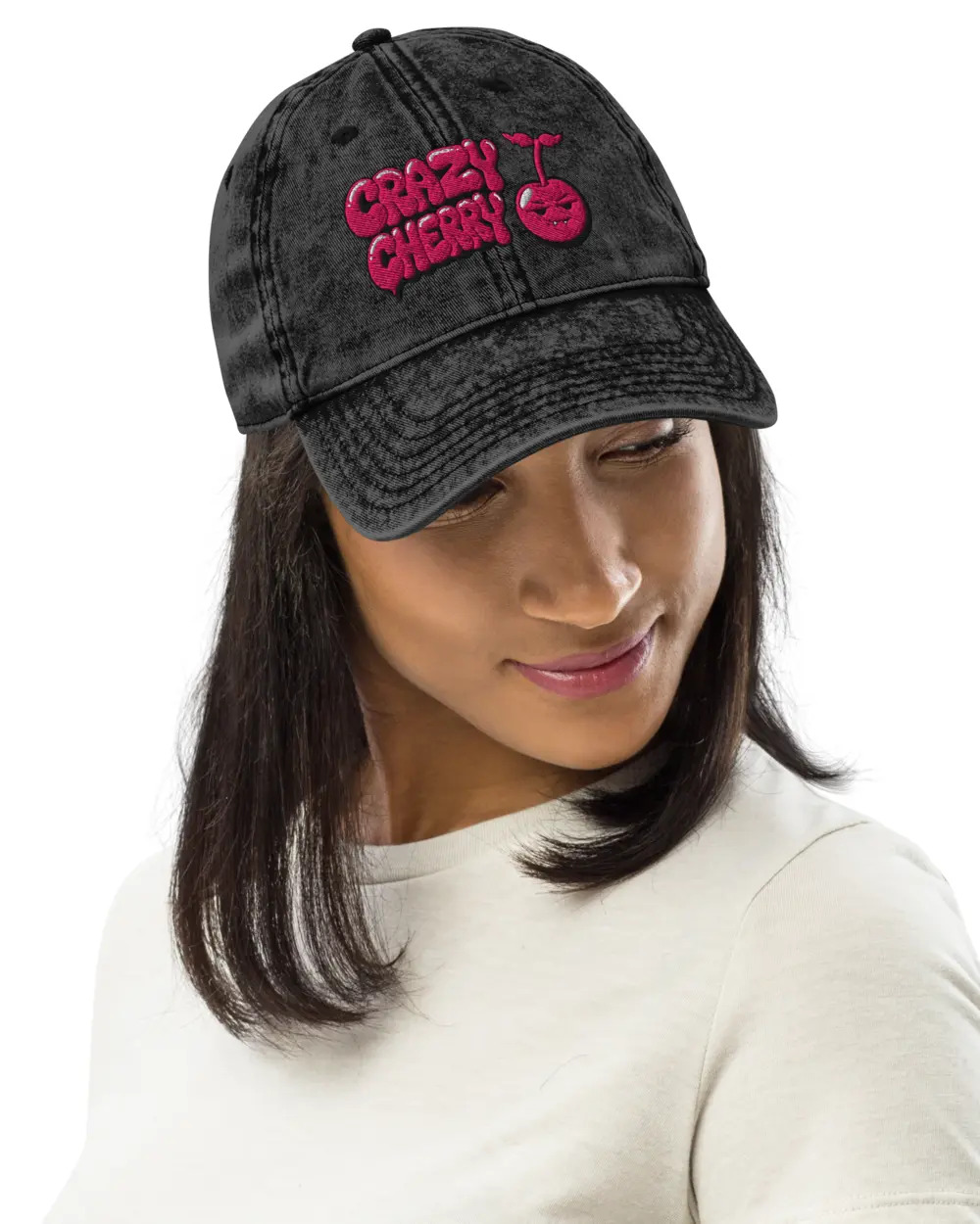 Cherry Cap worn - looking down