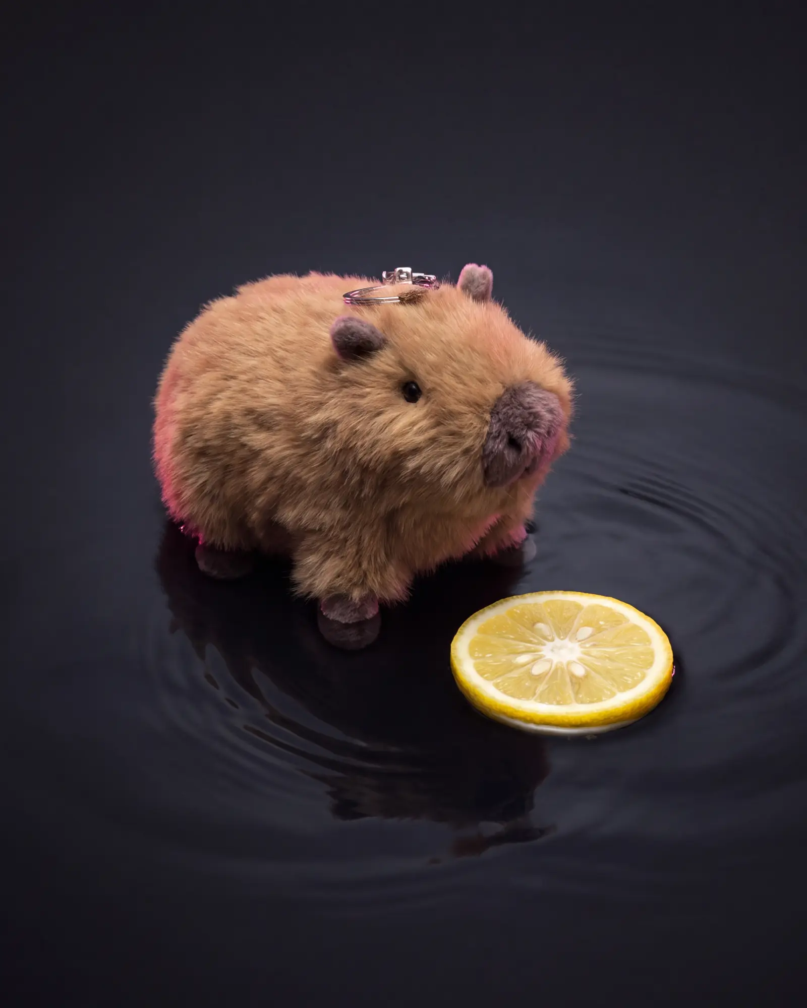 Clyde Capybara Bag Charm, a second view.